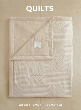 造卧zwow夏季双面全棉纯棉夏被薄款空调被可机洗夏凉被白黑色薄被