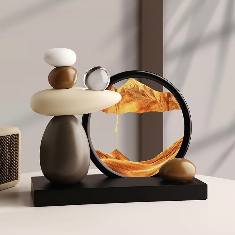 时来运转流沙画摆件客厅电视柜酒柜轻奢高档收纳高级装饰品办公室,家居饰品,桌面摆件,淘宝优惠券,粉丝福利购,淘宝优惠卷