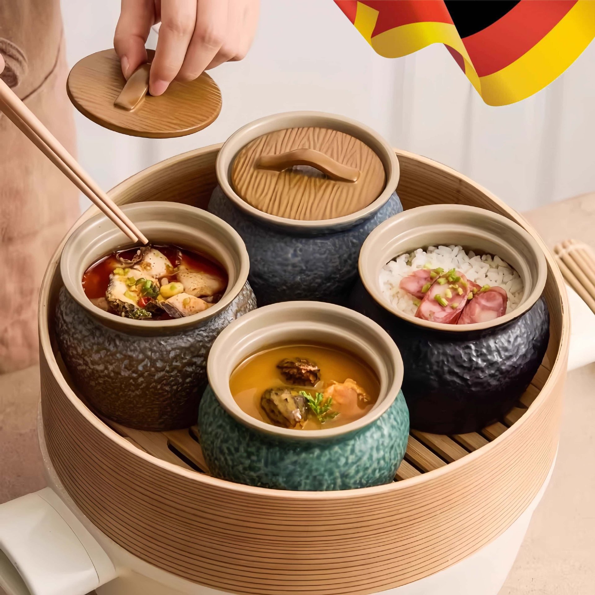隔水炖锅瓦罐炖盅汤盅一人食罐汤商用沙县小吃陶罐带盖子汤煲