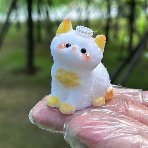 模拟猫手绘慢反弹捏音乐食品级硅胶DIY创意可爱减压礼物饰品
