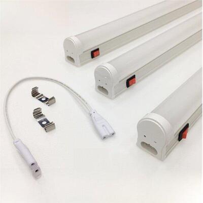 5支包邮弘亿照明t8led一体化全塑带开关支架灯泰芯t8led灯管灯架