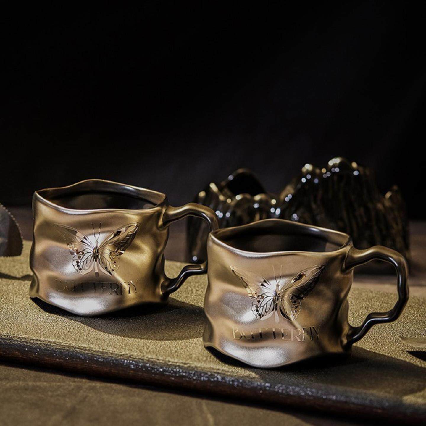 轻奢高级感陶瓷马克杯创意高颜值家用办公女神咖啡杯子泡茶杯