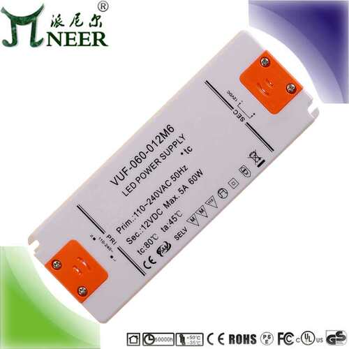 质保3年 过认证 60W 24V高功率因数 恒压薄led驱动 显示屏电源