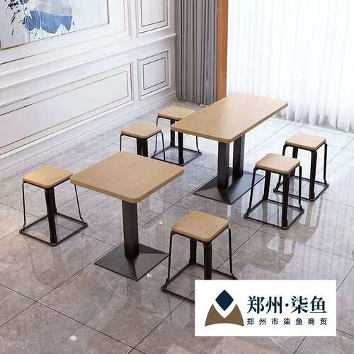 面馆餐厅桌椅组合早餐饭店奶茶店桌凳套装小吃店快餐桌子餐饮商用