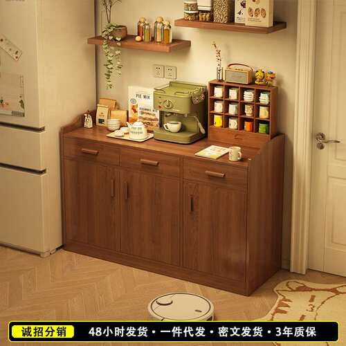 餐边柜靠墙一体储物柜客厅茶水柜家用收纳柜厨房客厅通用置物柜子