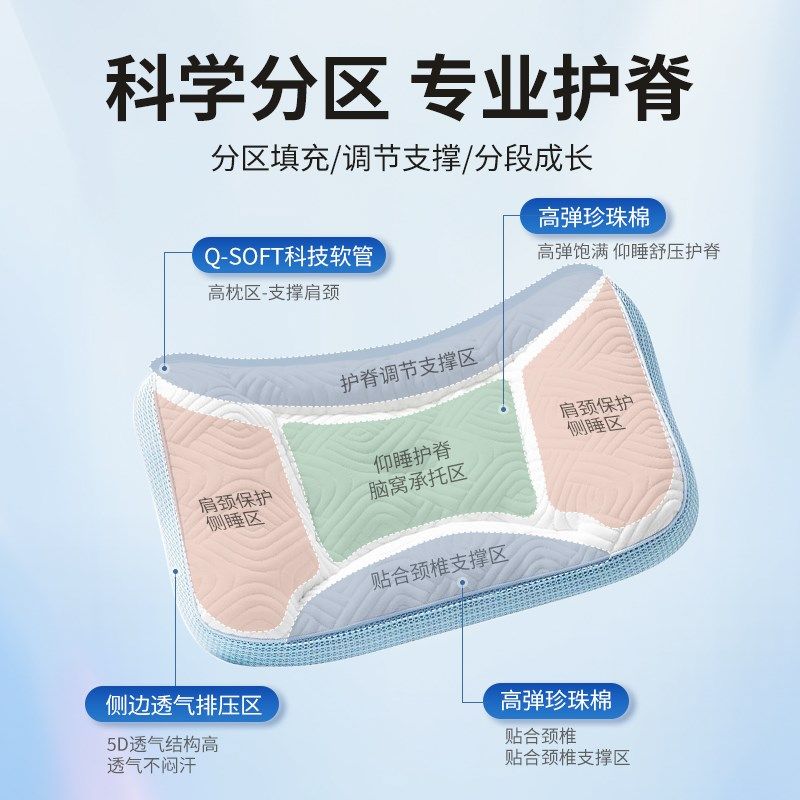 儿童枕头3-6-10岁以上四季通用宝宝婴儿枕幼儿园专用护颈椎助睡眠