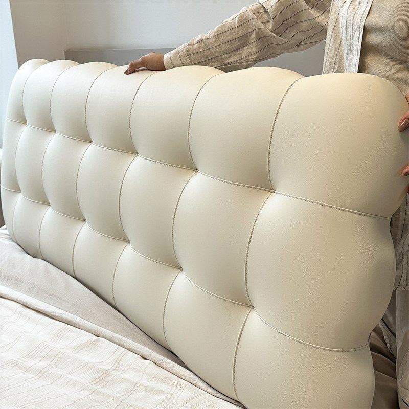 小奶泡床头软包靠背改造奶油风新款榻榻米无床头靠垫皮革靠枕定制,居家布艺,床头靠垫,淘宝优惠券,粉丝福利购,淘宝优惠卷