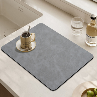 厨房台面沥水垫碗盘乾燥垫咖啡机吧台防溅水隔热餐垫吸水速乾防滑