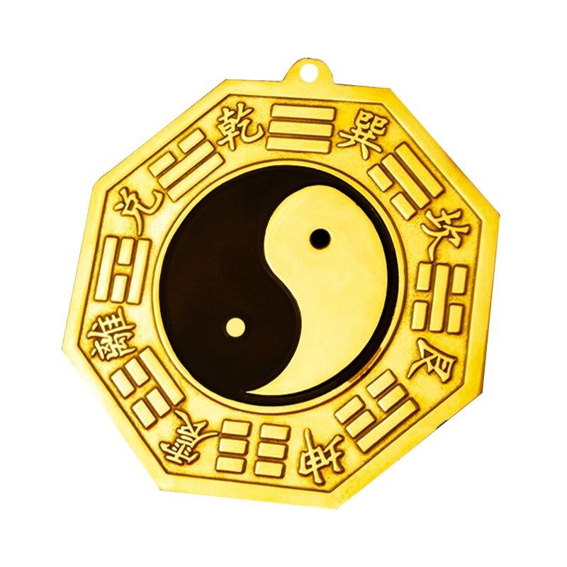 阴阳鱼八卦镜黑白凸镜大门口挂件纯铜九宫乾坤太极八卦镜家用摆件,家居饰品,装饰摆件,淘宝优惠券,粉丝福利购,淘宝优惠卷