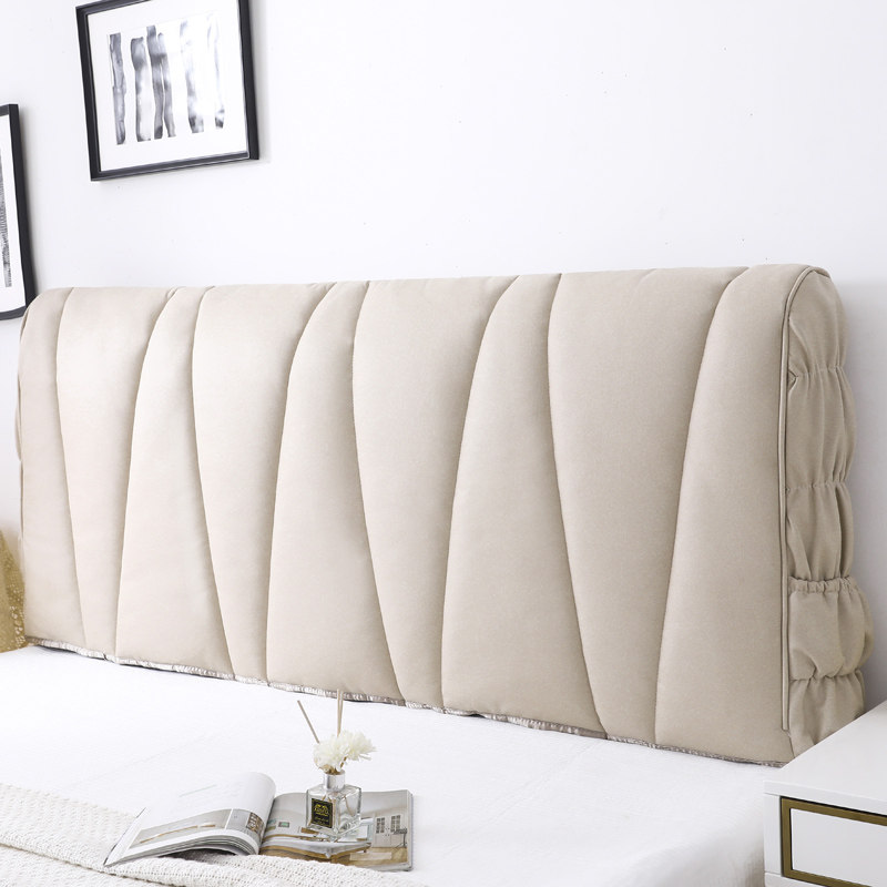 2021新款科技布全包加厚床头罩套万能靠背软包欧式皮木床头保护套,居家布艺,床头罩,淘宝优惠券,粉丝福利购,淘宝优惠卷