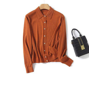 《小雀斑专属》100%绵羊毛精纺可机洗羊毛衫针织开衫BN779