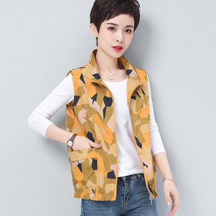 春秋薄款马甲短款外穿时尚洋气背心休闲百搭宽松大码马夹女装外搭