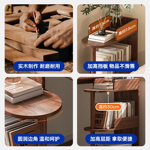 沙发边几家用客厅侧边柜简易超窄小型创意迷你收纳实木床头置物架
