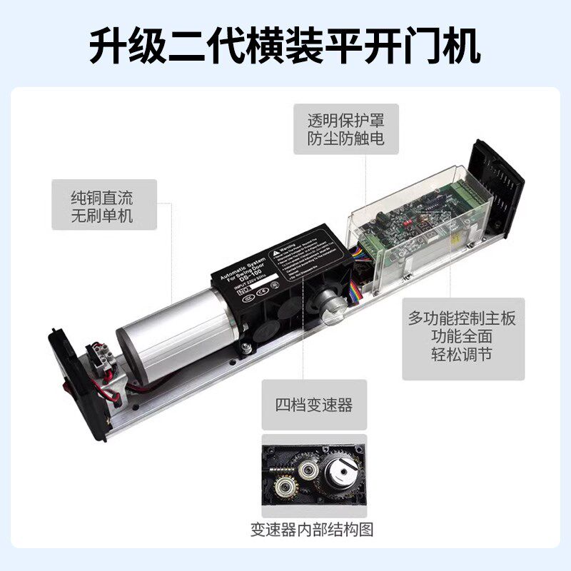 AUTO室内横装开门机新款电动闭门器人体感应自动 开门器门禁