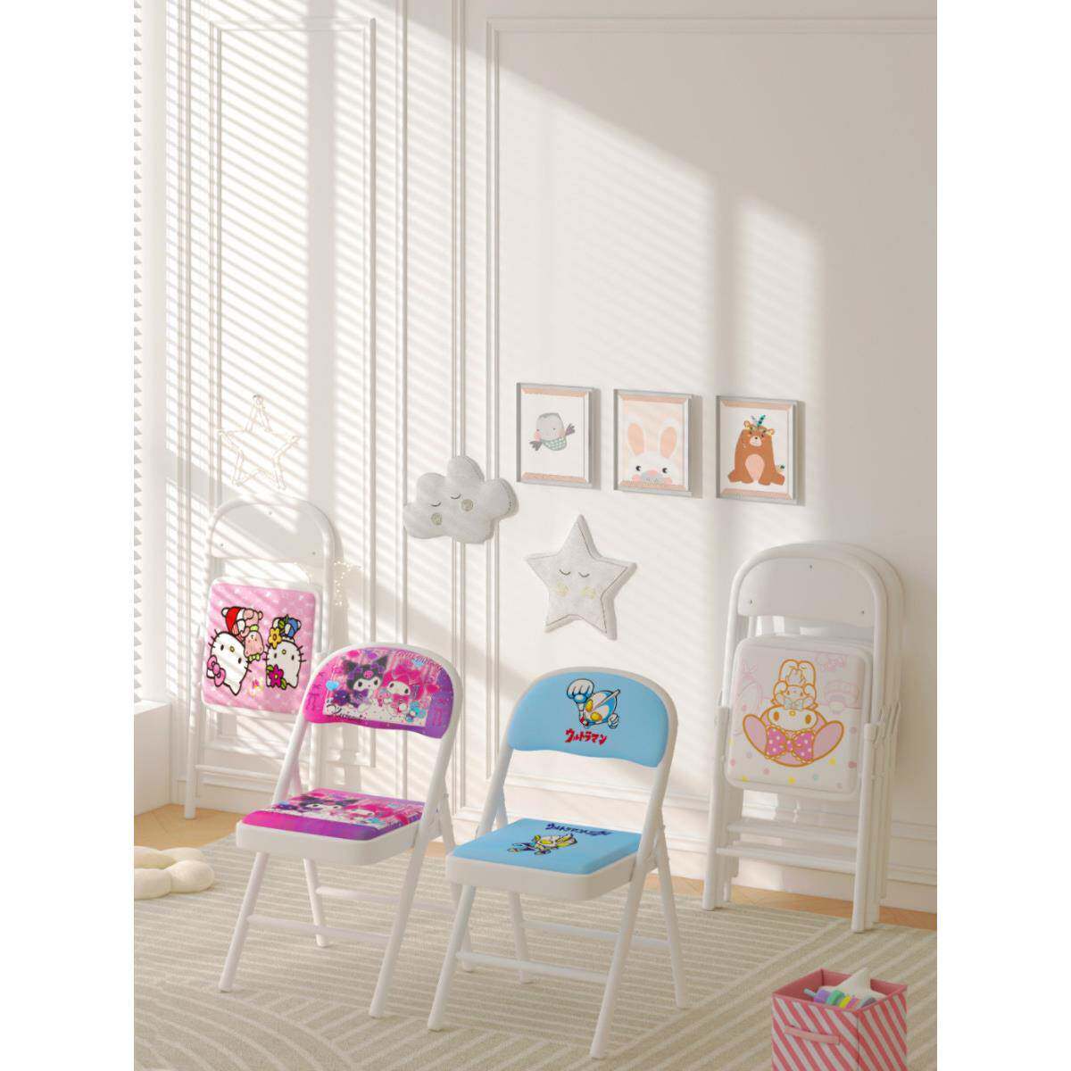 折叠凳便携式小板凳钓鱼凳家用茶几凳儿童凳靠背椅子单人休闲阳台