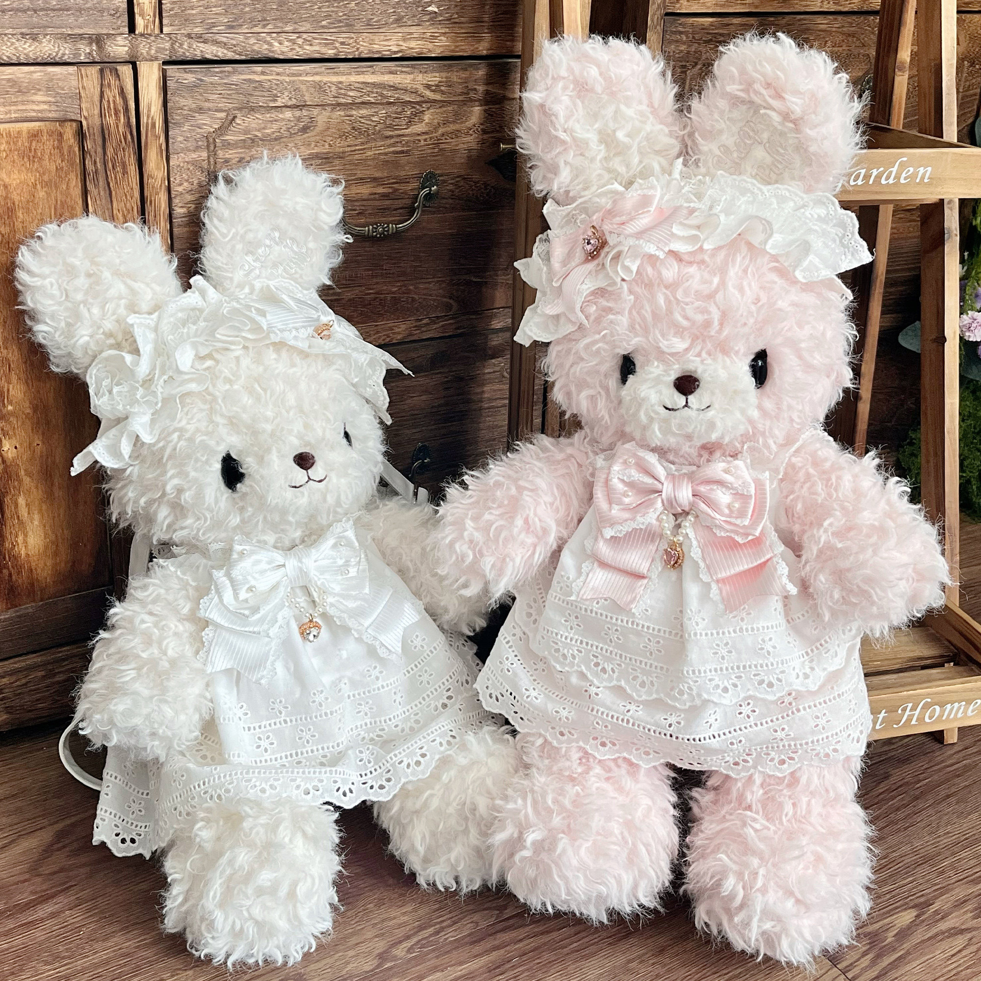 【现货】绵羊泡芙原创 绵绵兔玩偶包lolita可爱蕾丝甜娘双肩斜跨