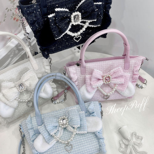 【现货】兔蕾蕾绵羊泡芙原创量产日系花边小香风手提包斜挎包