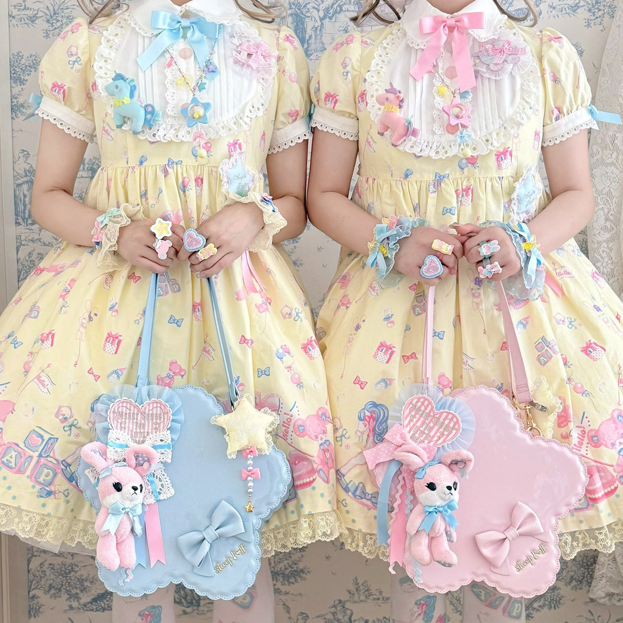 【现货】饼干星星包绵羊泡芙原创lolita包可爱甜娘花边斜跨手提包