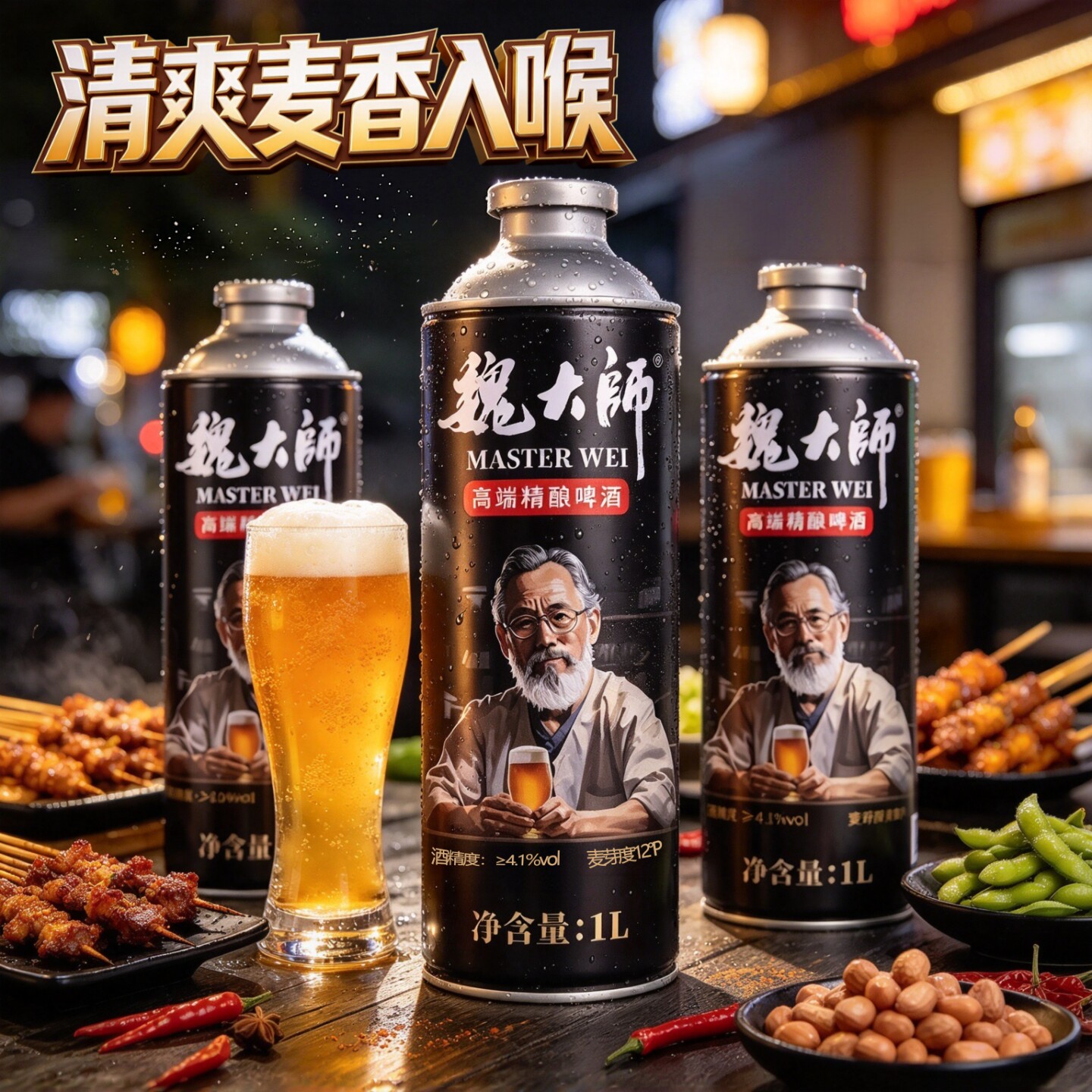【掌柜推荐】精酿啤酒麦香浓郁1L/罐装线下商超同款整箱囤货划算