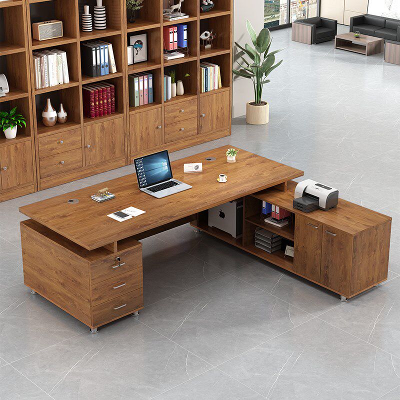 办公室老板桌小型轻奢高级感商务经理大班台单人现代简约桌椅组合