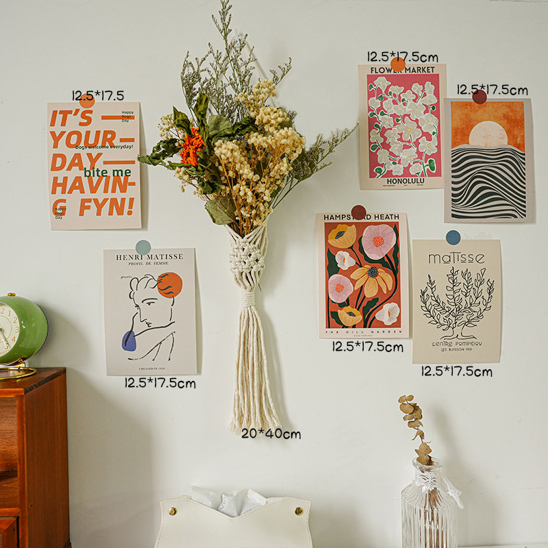 少女心挂饰 干花卡片编织挂毯套件壁饰 客厅墙面装饰壁挂卧室挂件,家居饰品,壁饰,淘宝优惠券,粉丝福利购,淘宝优惠卷