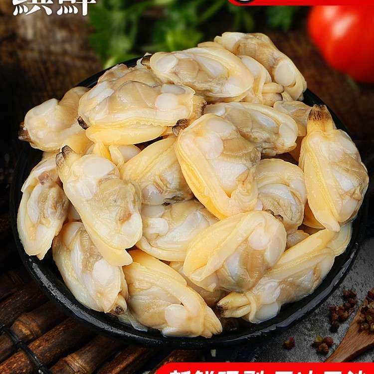 大蛤蜊肉新鲜花甲肉鲜活现剥花蛤黄蚬子肉冷冻海鲜水产商用