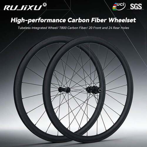 700c40mm公路碳纤维轮组公路V制动器3K斜纹制动器表面4爪直拉轮