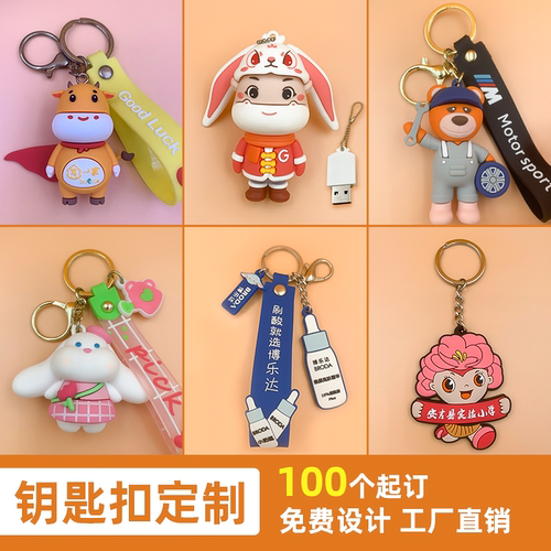 PVC钥匙扣定制软胶金属挂