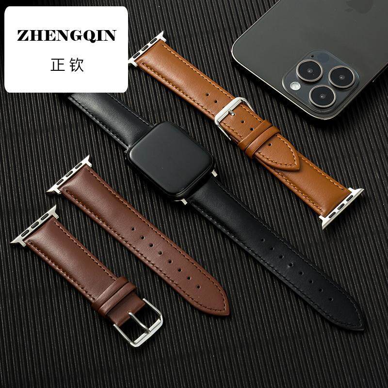 适用于watch8表带苹果S8手表applewatch真皮S7真皮男华强北手表带