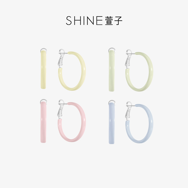 【官方正品】SHINE萱子饰品帕斯蒂尔系列甜美耳环马卡龙色春夏