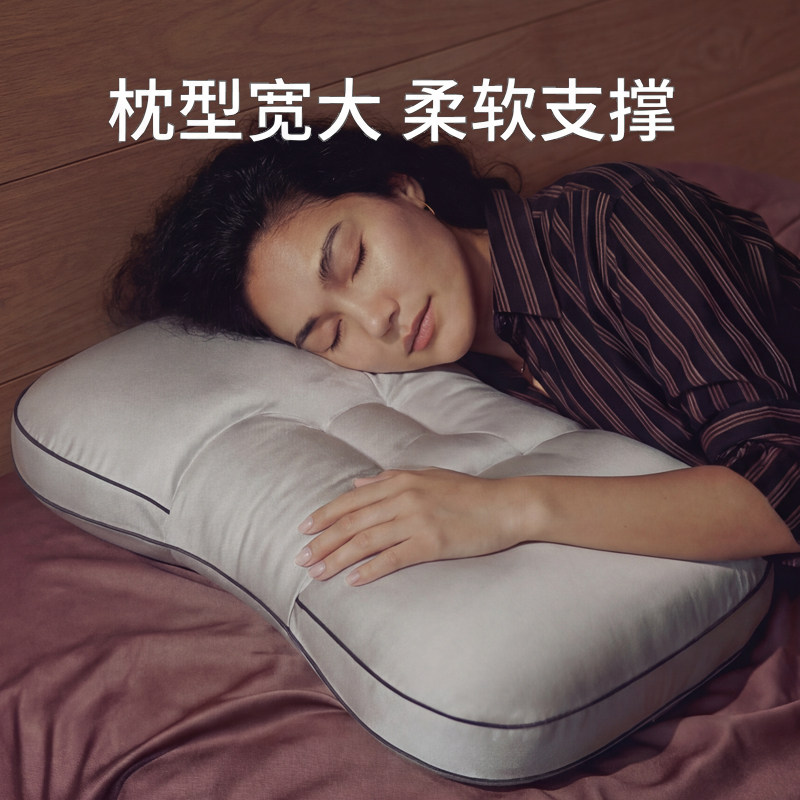 KINGCO/京彩家居可机洗护颈枕宽大成人枕软管分区枕头整枕深睡枕