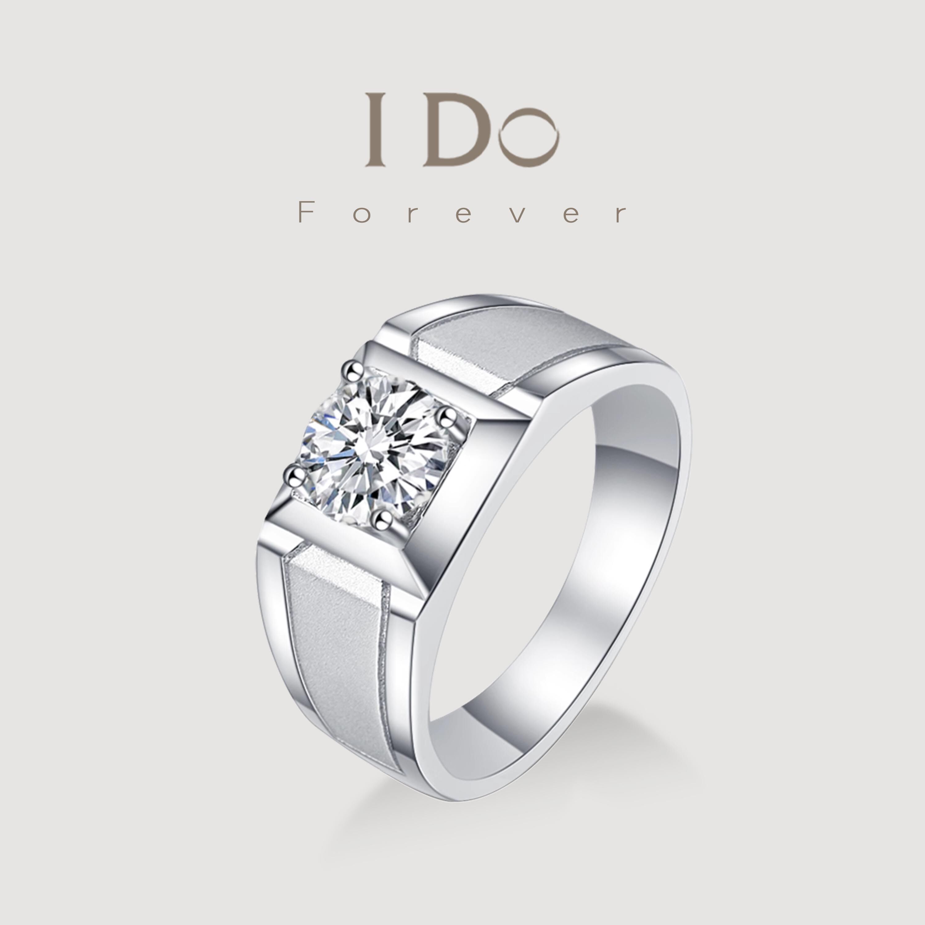 IDOForever培育钻戒1克拉求婚图片