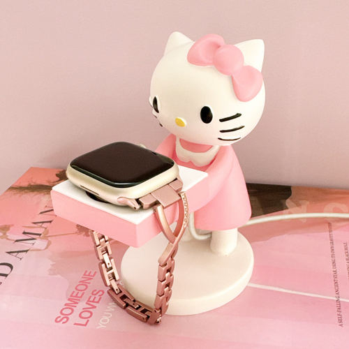 Hello Kitty猫咪适用于苹果华为手表充电支架Apple iWatch8 摆件