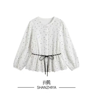 SZY 长袖 波点衬衫 新款 上衣 女26年春季 山只鸭