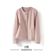 圆领短款 轻奢香风时尚 外套女显瘦高级感上衣 SZY 山只鸭