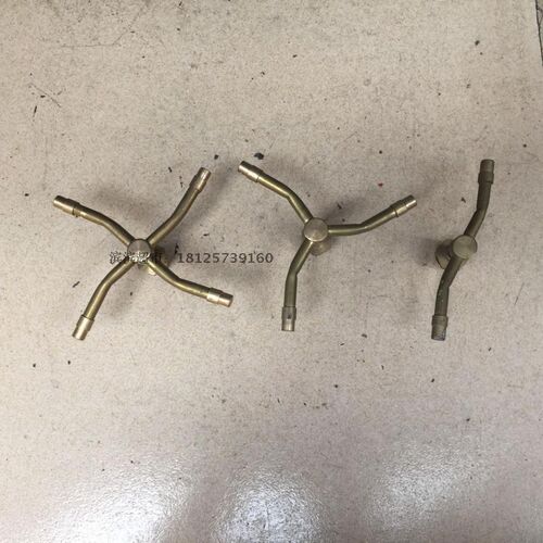 4分DN15旋转型 铜四喷嘴微喷头 四叉旋转 园艺 喷灌喷头