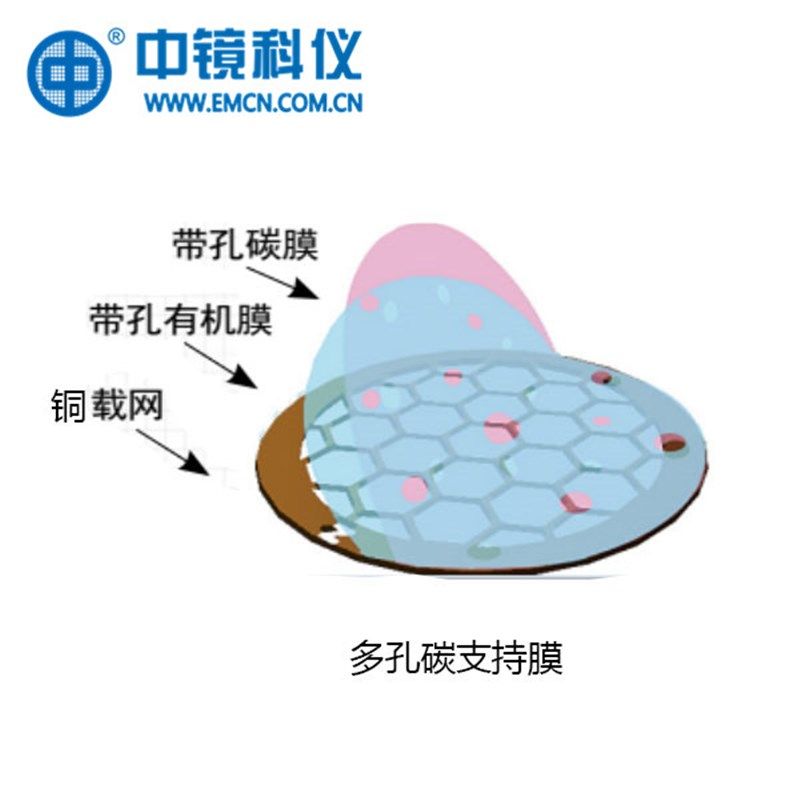 多孔碳支持膜(200至300目)TEM载网支持膜透射电镜铜网中镜科仪