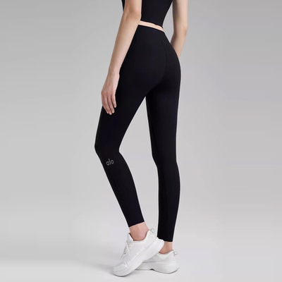 ALOUSAYOGA显瘦罗纹瑜伽裤女高腰提臀裸感防卷边健身运动紧身长裤