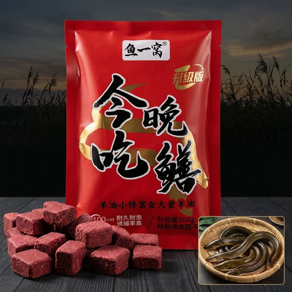 羊油饼饵料黄鳝河虾龙虾鲫鱼小杂鱼诱饵捉鱼饵料下笼子逮龙虾诱饵