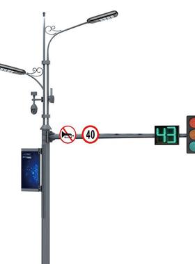 市电工程多功能合杆LED交通信号灯监控杆标志牌一体式道路红绿灯