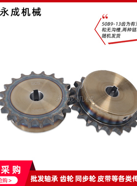 SCS高品质成型孔链轮5分50B 17齿 10A17T 外径94精车内孔键槽顶丝