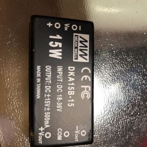 台湾明纬DC-DC模块电源DKA-15B15 15W 18~36V转正负15V0.5A双路