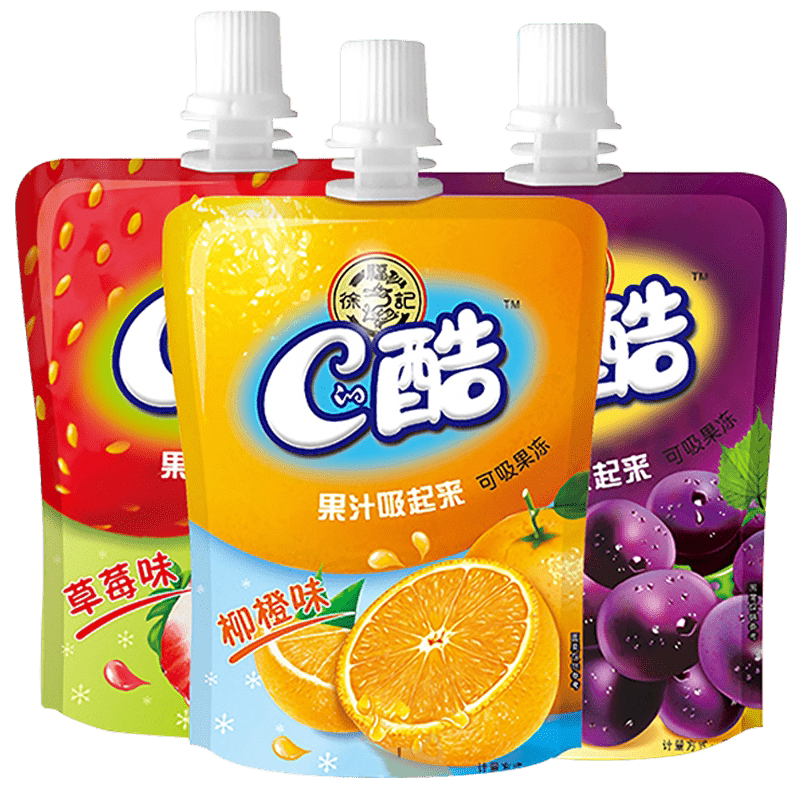 徐福记C的酷吸吸果肉果冻儿童节日礼物可吸休闲小孩零食品