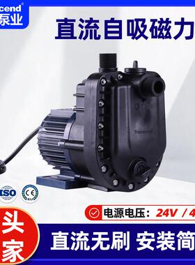 厂家直销直流自吸磁力泵耐腐蚀塑料自吸高效节能DC24V48V磁力泵