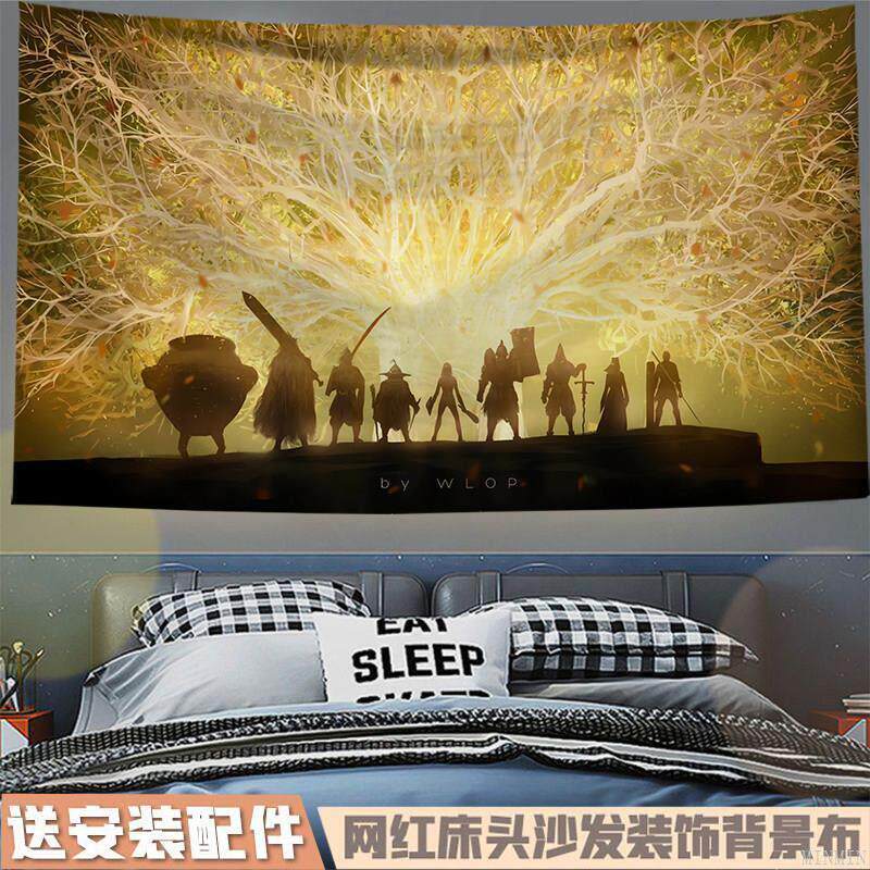 艾尔登法环老头环Elden Ring游戏周边宿舍墙面装饰墙布背景布挂布