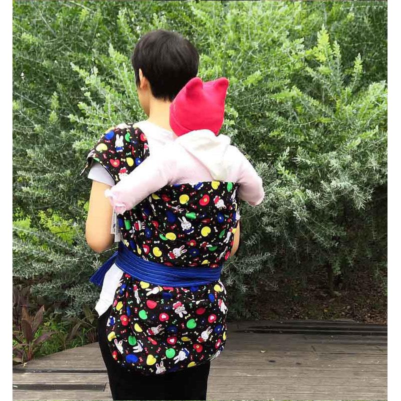 婴儿后背老式抱婴袋四川传统灯芯绒背巾前后两用宝宝外出简易背袋