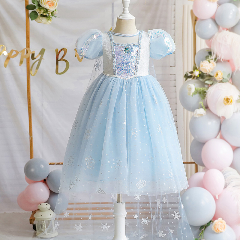 小女孩爱莎公主裙艾沙裙女