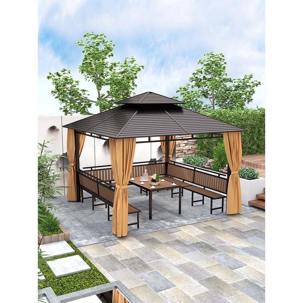 户外凉亭庭院新中式四角休闲农庄镀锌顶遮阳雨棚室外农村露台亭子,商业/办公家具,景观廊架,淘宝优惠券,粉丝福利购,淘宝优惠卷