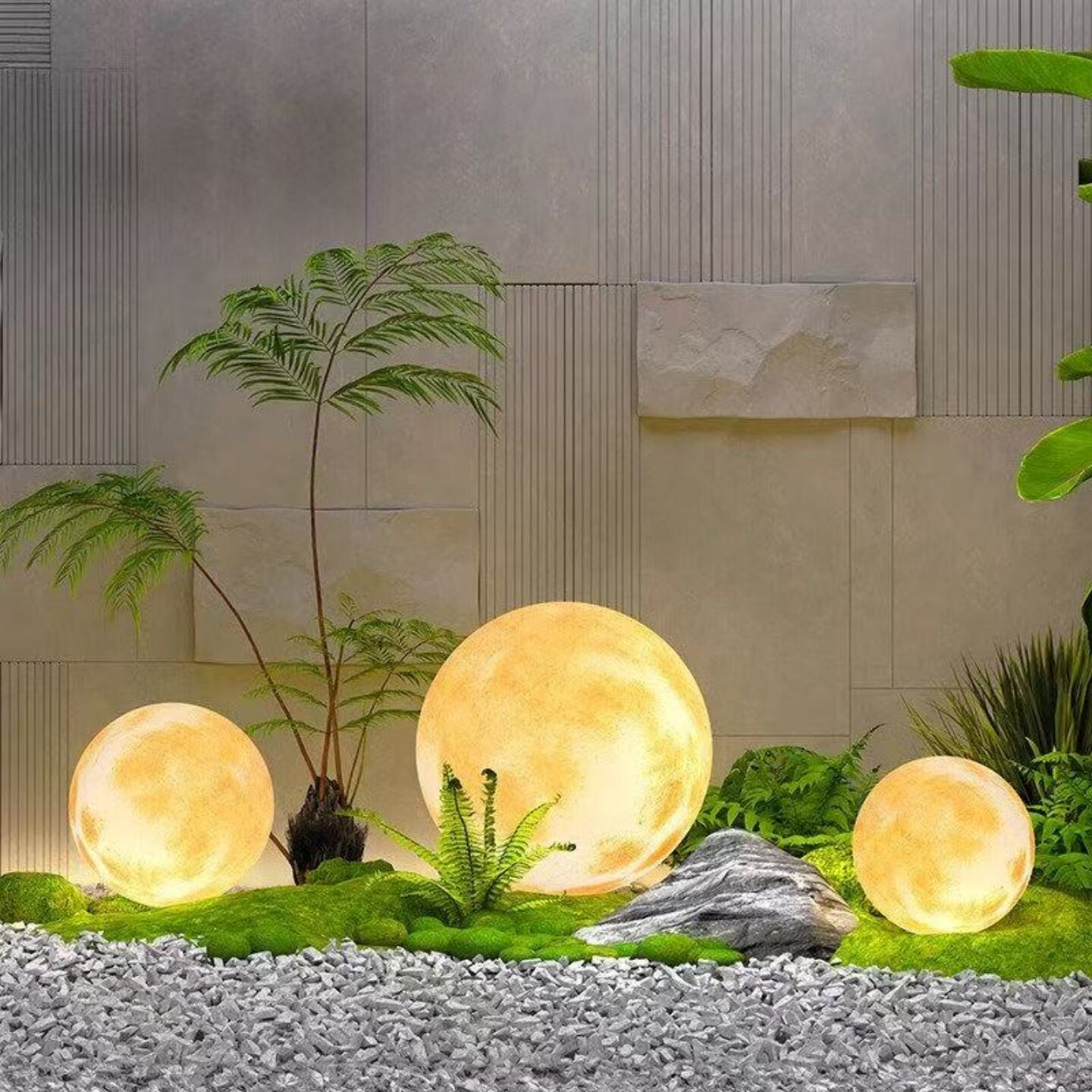 亮化布置月球灯户外防水草坪花园露营月亮灯饰造景玉兔氛围庭院灯