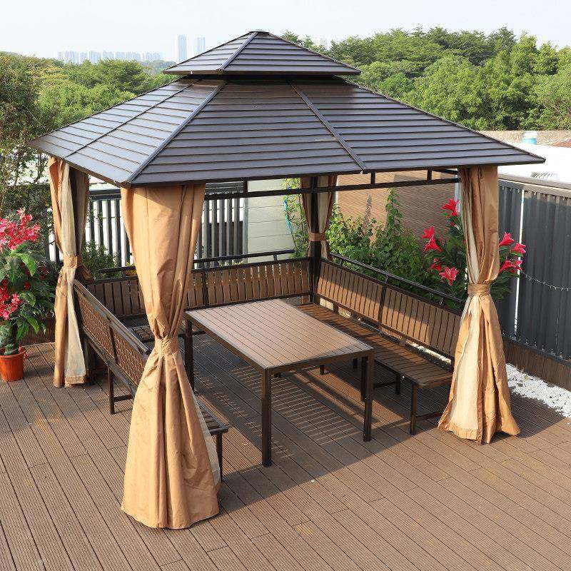 户外凉亭遮阳光镀锌顶帐篷别墅庭院花园亭子休闲防雨防晒室外雨棚,商业/办公家具,景观廊架,淘宝优惠券,粉丝福利购,淘宝优惠卷